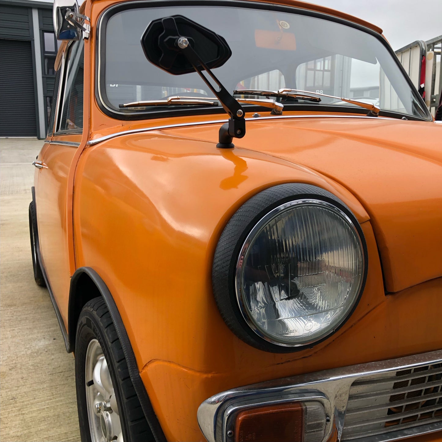 Classic Mini Carbon Fiber Effect Headlight Rings