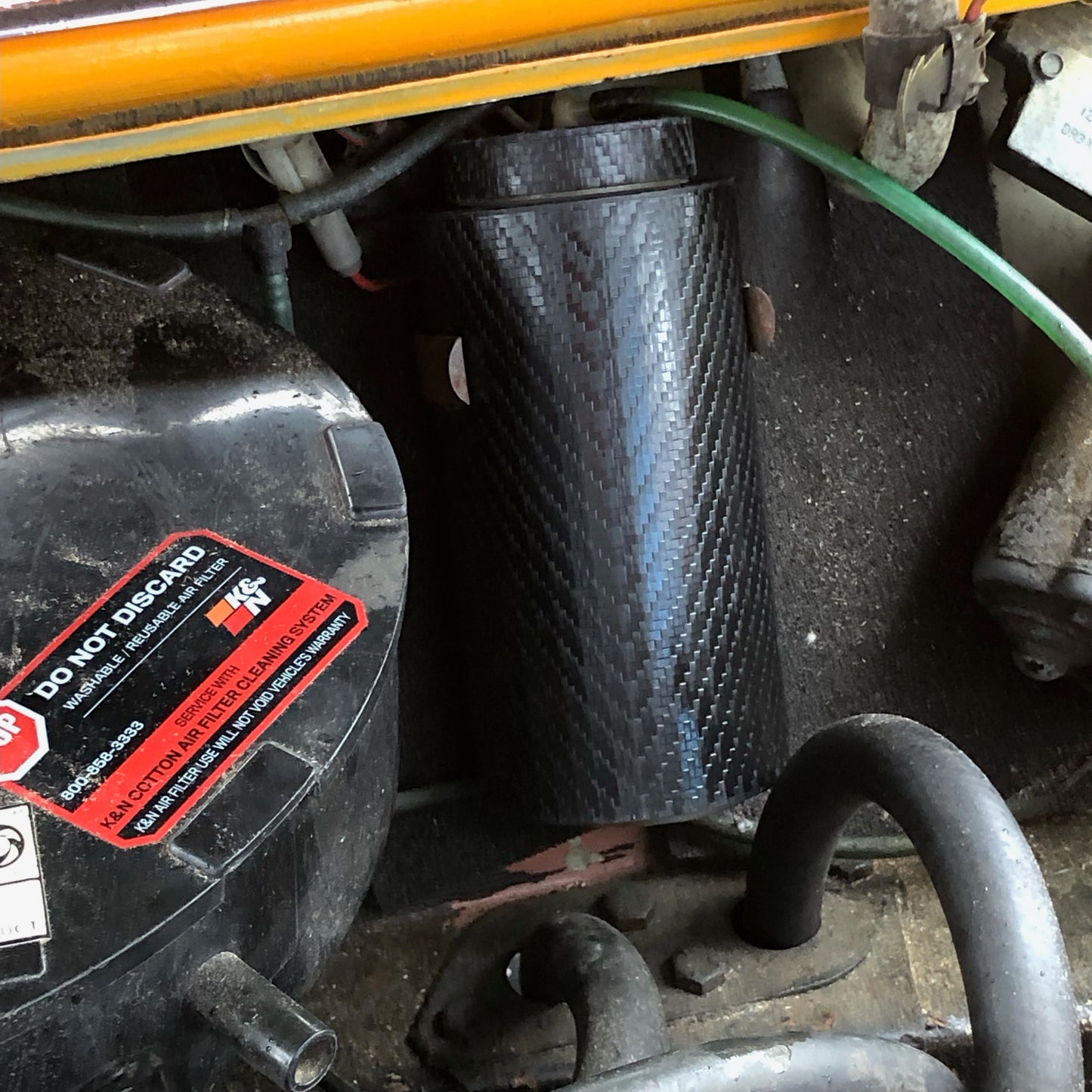 Washer Bottle Cover - Carbon Fiber Effect - Classic Mini