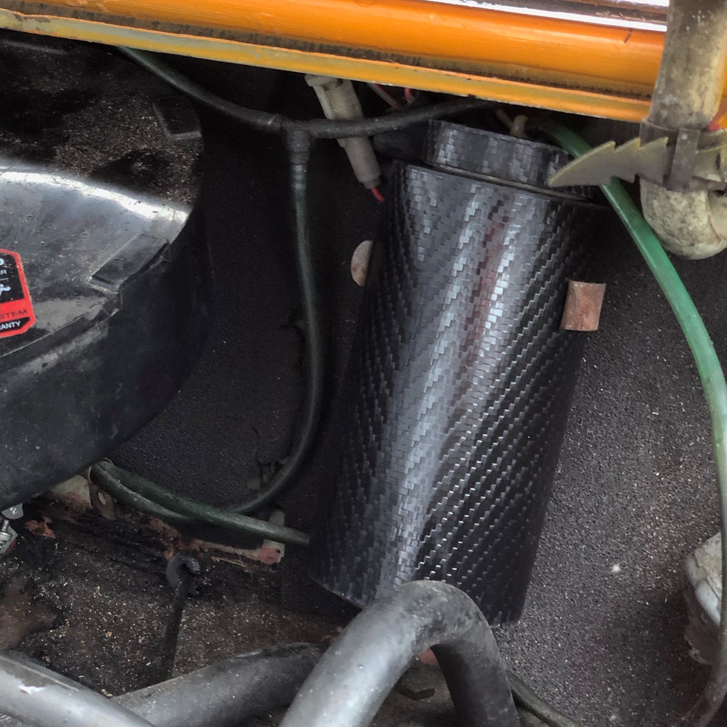 Washer Bottle Cover - Carbon Fiber Effect - Classic Mini